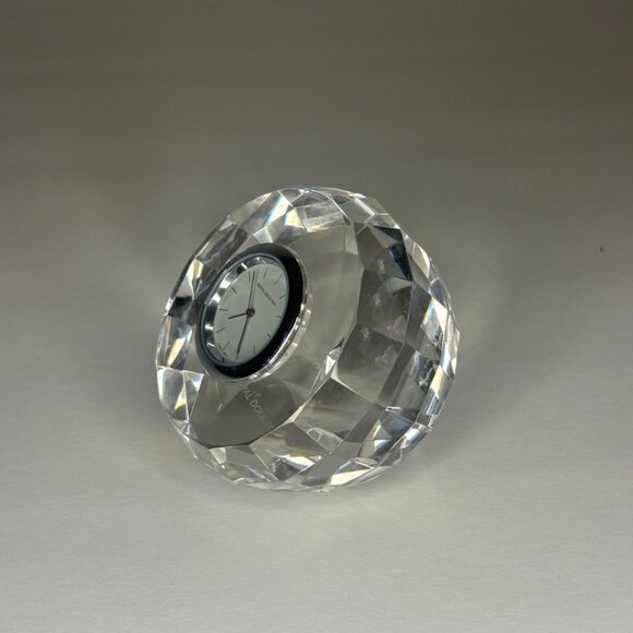 Royal Doulton London 1815 Radiance Mantle Round Clock Optical Glass - Picture 3 of 4